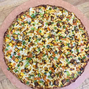 Shahi paneer pizza