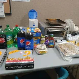 Thanks Pizza 9 for keeping us fed!