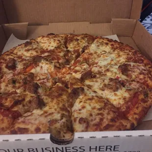 Pepperoni, sausage, green chile