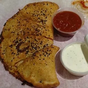 Pepperoni pizza rolls.