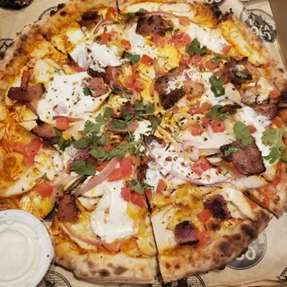 Riders Bacon Buffalo Pizza