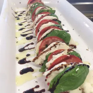 Caprese salad with our homemade fresh mozzarella