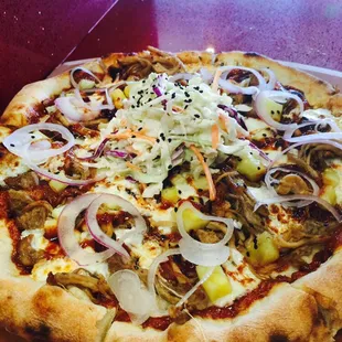 The new Hawaiian Jimmy Pizza we call it Kimo