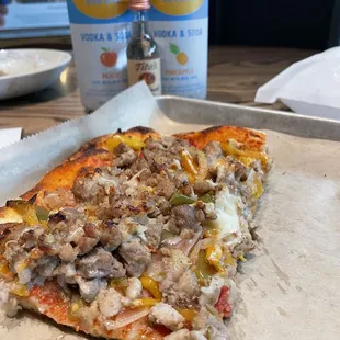 a slice of pizza