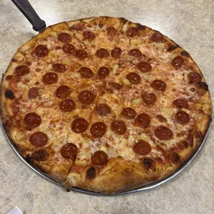 Pepperoni and pineapple