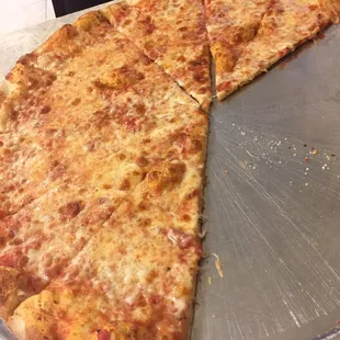 Dug into the pizza as soon as it came out