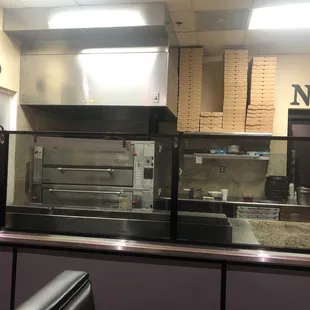 the kitchen of a restaurant