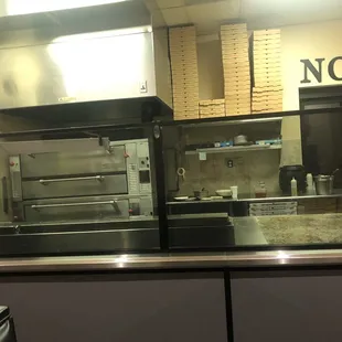 the kitchen of a restaurant