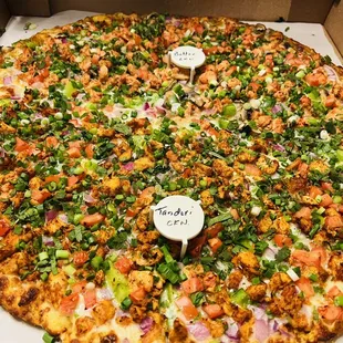 XL half Butter Chicken, half Tandoori Chicken