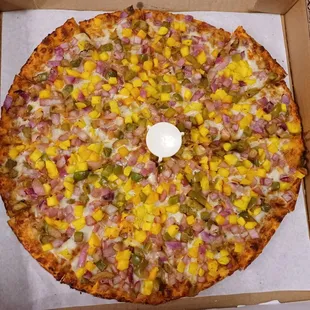 Large mango chat pizza with no cilantro