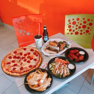  variety of food items on a table