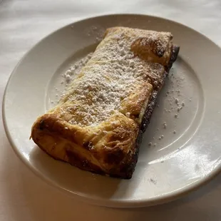 a piece of pastry on a plate