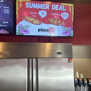 Summer deal seven dollar cheese pizza