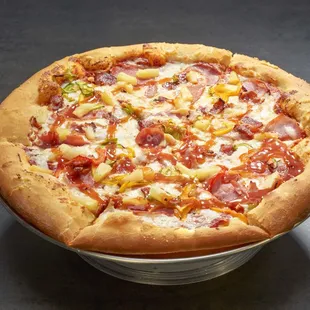 Hula Baby - Ham, Bacon, Pineapple, Peppers, Red Onions, and our Original Hula Baby Drizzle