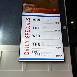 a menu for a restaurant