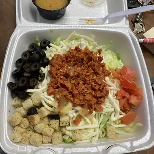 Italian salad. Half order. Pretty big for a half.