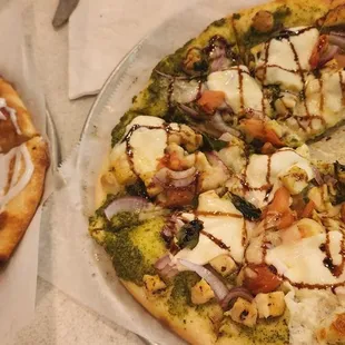 July Pizza of the Month - the Crazy Caprese.  Dessert pizza- cinnamon strusel