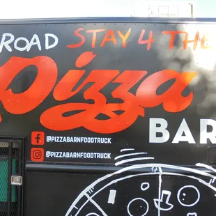 Logo on the side of the truck.