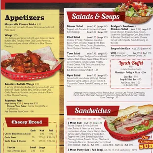 Updated Menu 11/30/17