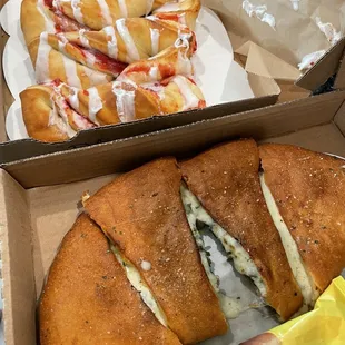 Create-a-calzone and Raspberry Twisters