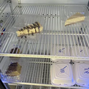 Fridge (end of the day) of homemade desserts - made by the owner Includes NY Style Cheesecake