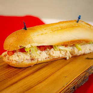 Tuna salad Sub American Style: Lettuce, tomatoes, mayo, mustard