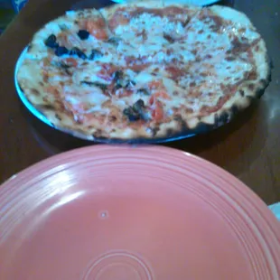 Half veggie, half pepperoni