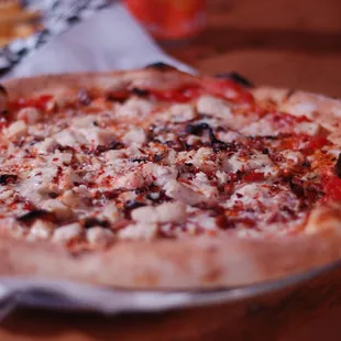Chicken, Bacon, Onion -- Closeup