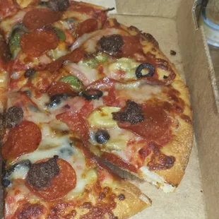 a pizza in a box