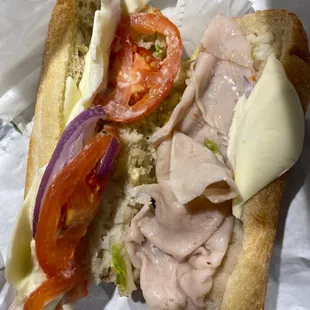 The half of sandwich pre deconstructed.