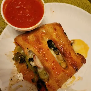 Honey Buffalo Veggie Stromboli