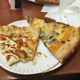 Cheesesteak and buffalo chicken ranch :)