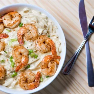 CAJUN SHRIMP ALFREDO.