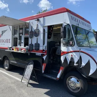 If it looks like this! It&apos;s the Pizza Brigade food truck!