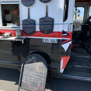 This captures some of the menus and a sign noting specials.