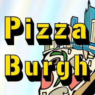 a cartoon of a pizza on a table