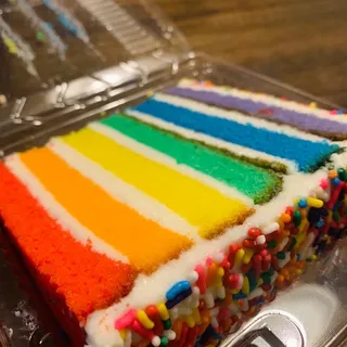 Rainbow Cake Slice