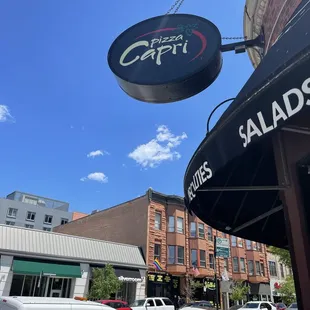 a sign for a restaurant