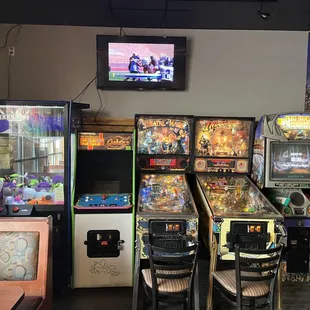 Pizza Castle.  Pinball, and video games.