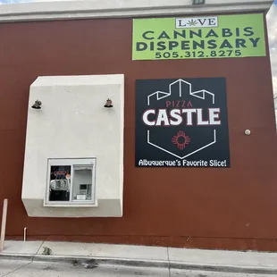 Pizza Castle.  Drive through window.