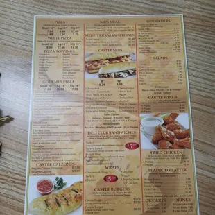 Their menu