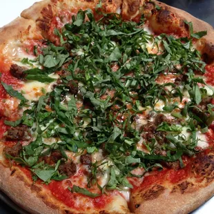 My custom Meatball, Basil &amp; Baby Mozz Pie