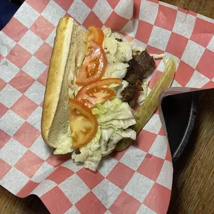 Philly cheesesteak (lettuce, tomato and mayo available upon request)