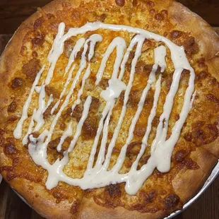 Chapel pizza - chicken, cheddar, ranch