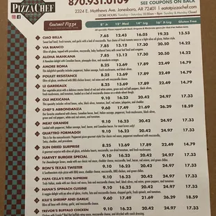 front side of takeout menu (1 of 2)