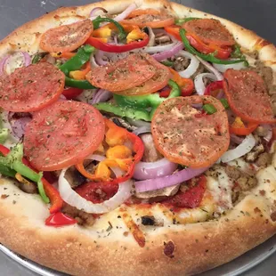 Chef's Abbandonza- this pizza is comparable to other's supreme but with many more toppings.