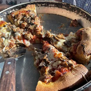 Mushroom Sausage Pizza - our fave!