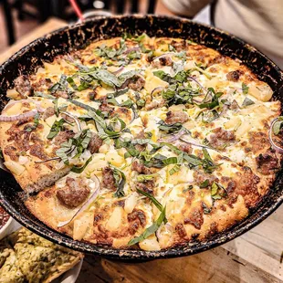 Deep dish pizza