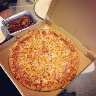 Hawaiian and bbq wings