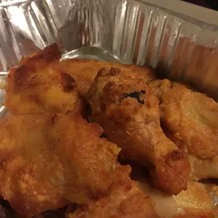This is suppose to be buffalo wings but I guess we ordered microwaveable chicken